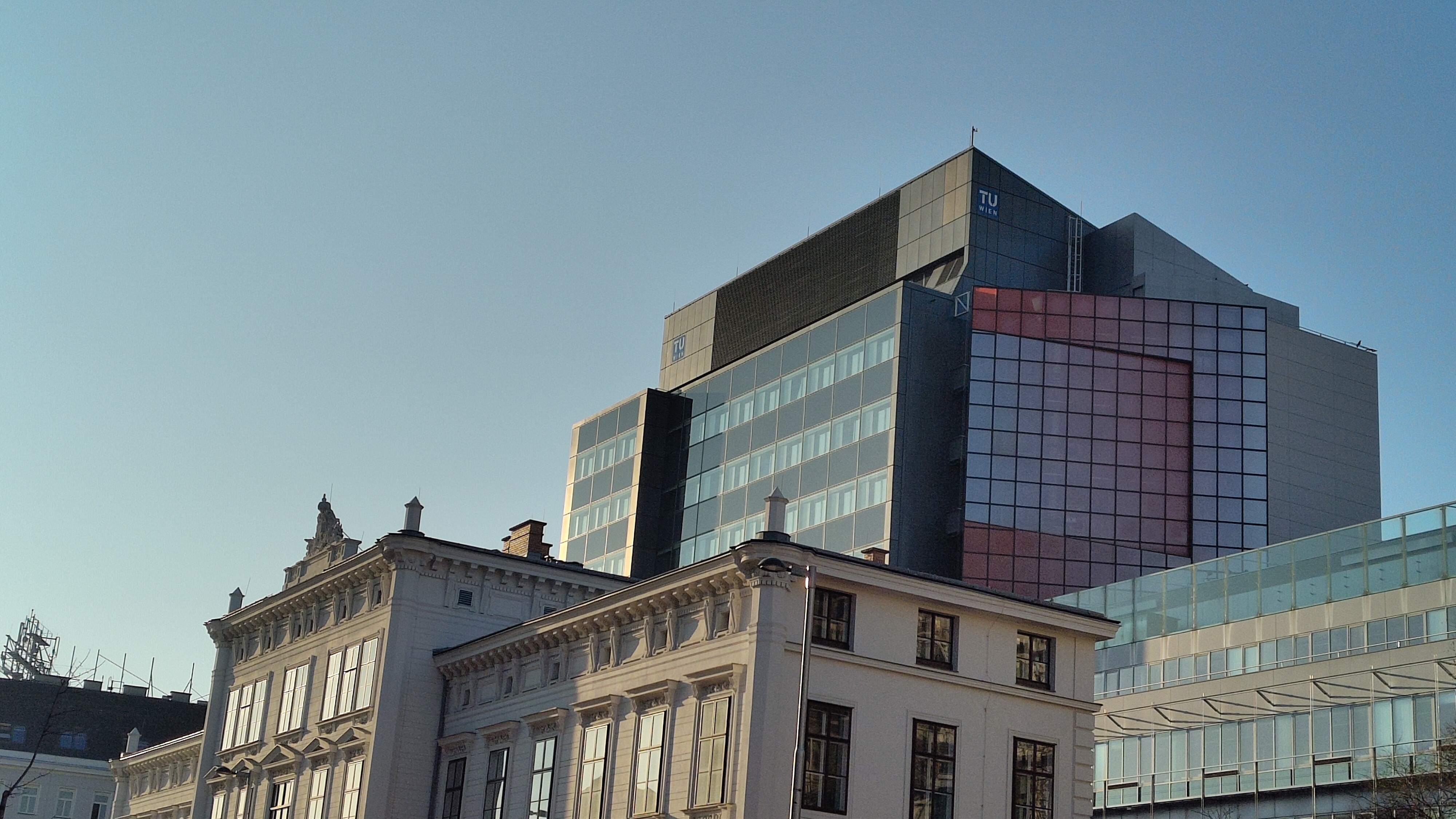 TU Wien Building against the Sky